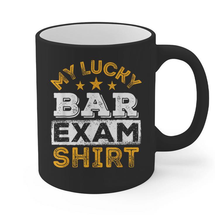 My Lucky Bar Exam Shirt Lawyer Law School Graduation Graphic Print Coffee Mug
