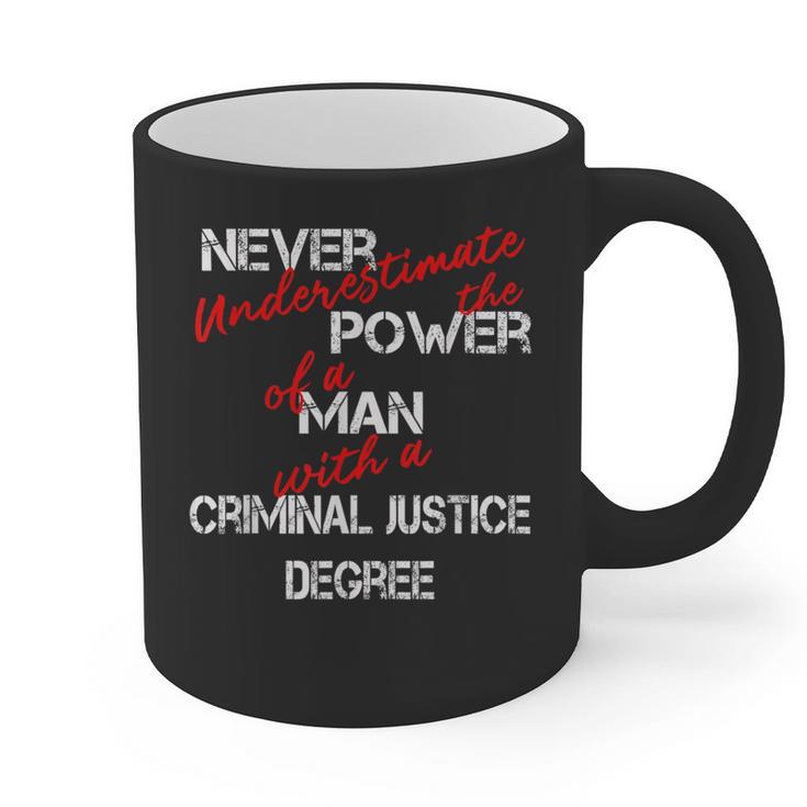 Man Criminal Justice Degree Graduation Or Career Graphic Print Coffee Mug