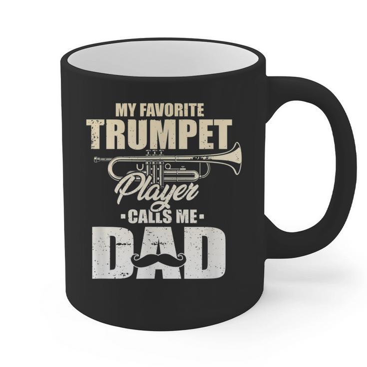 Marching Band Dad My Favorite Trumpet Player Calls Me Dad Graphic Print Coffee Mug