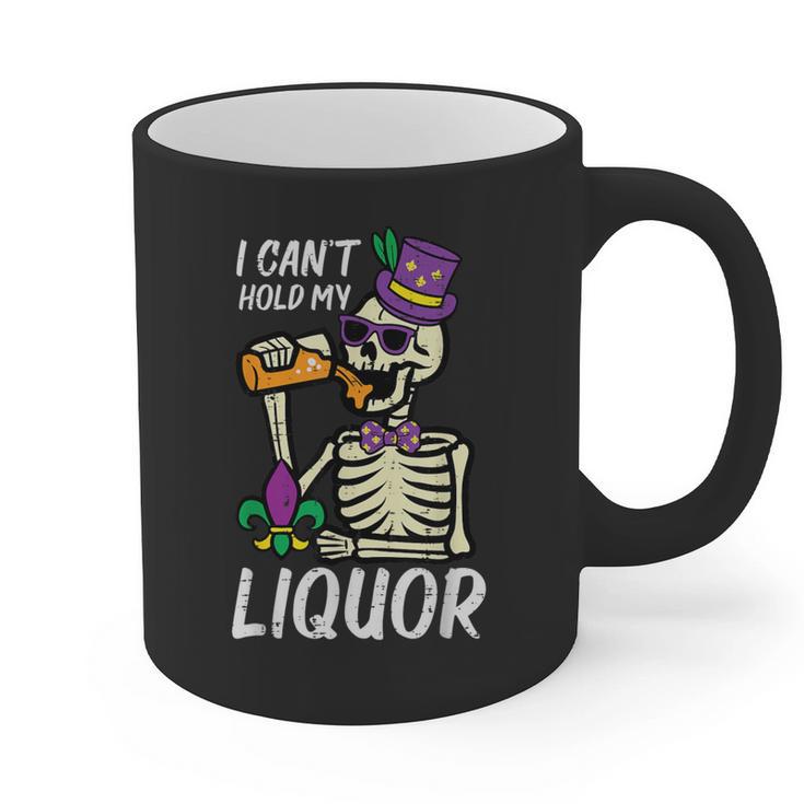 Mardi Gras Skeleton Cant Hold My Carnival Team Dad Men Graphic Print Coffee Mug