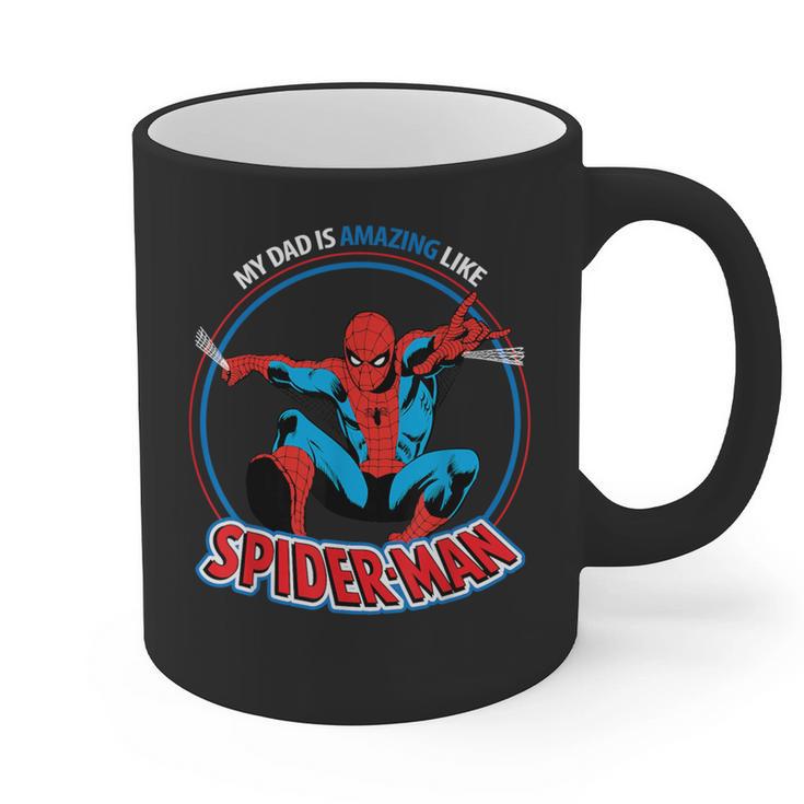 Marvel Dad Is Amazing Like Spider-Man Father's Day Graphic Print Coffee Mug