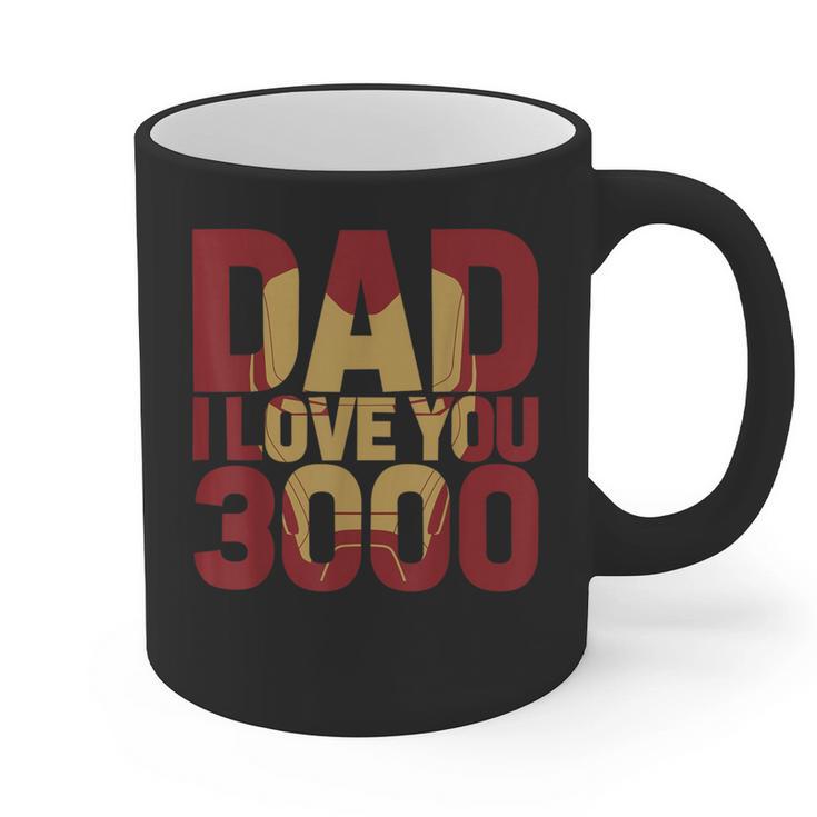 Marvel Iron Man Dad I Love You 3000 Text Fill Father's Day Small Graphic Print Coffee Mug