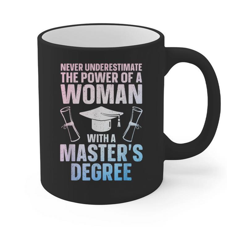 Masters Degree Graduation Art For Women Girls Masters Degree Graphic Print Coffee Mug
