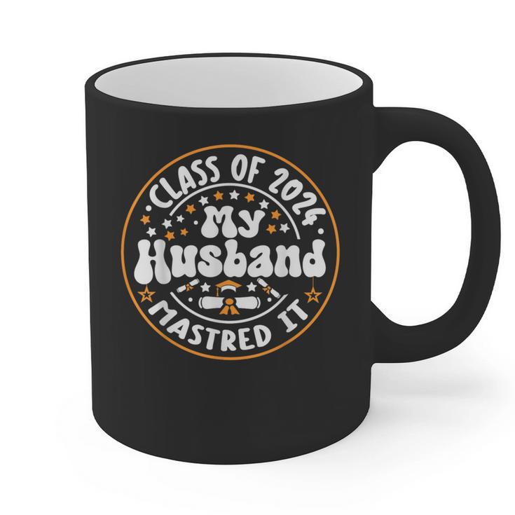 Master's Degree Graduation My Husband Mastered It 2024 Graphic Print Coffee Mug