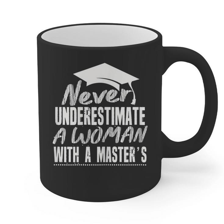 Master's Graduation Shirt For Women With Masters Degree Graphic Print Coffee Mug