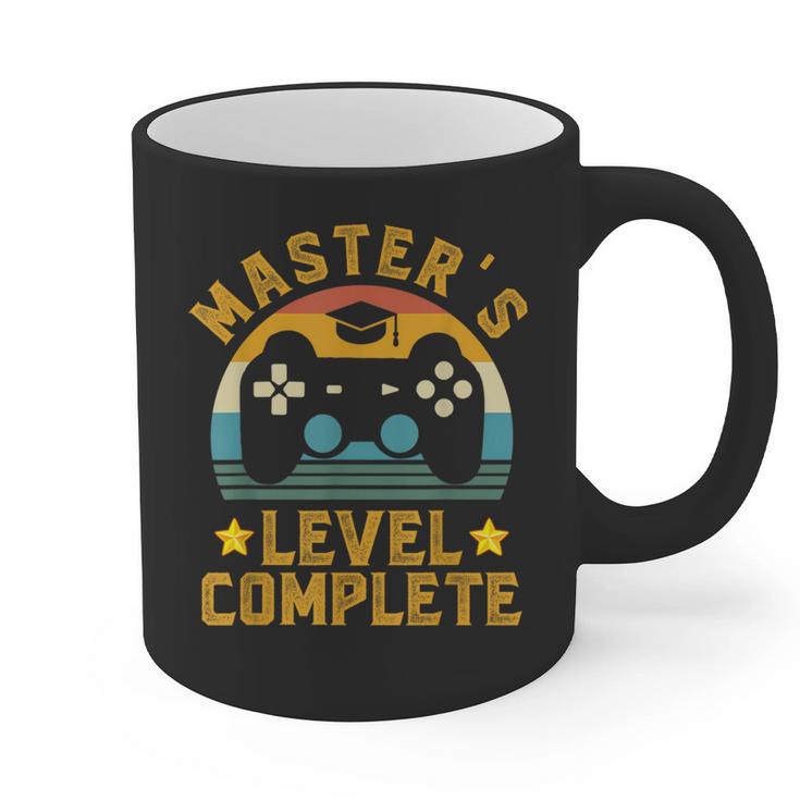 Master's Level Complete Vintage Video Gamer Graduation Graphic Print Coffee Mug