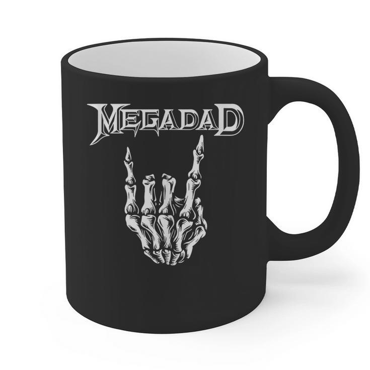 Megadad Retro 90s Hard Rock Band Heavy Metal Father's Day Graphic Print Coffee Mug