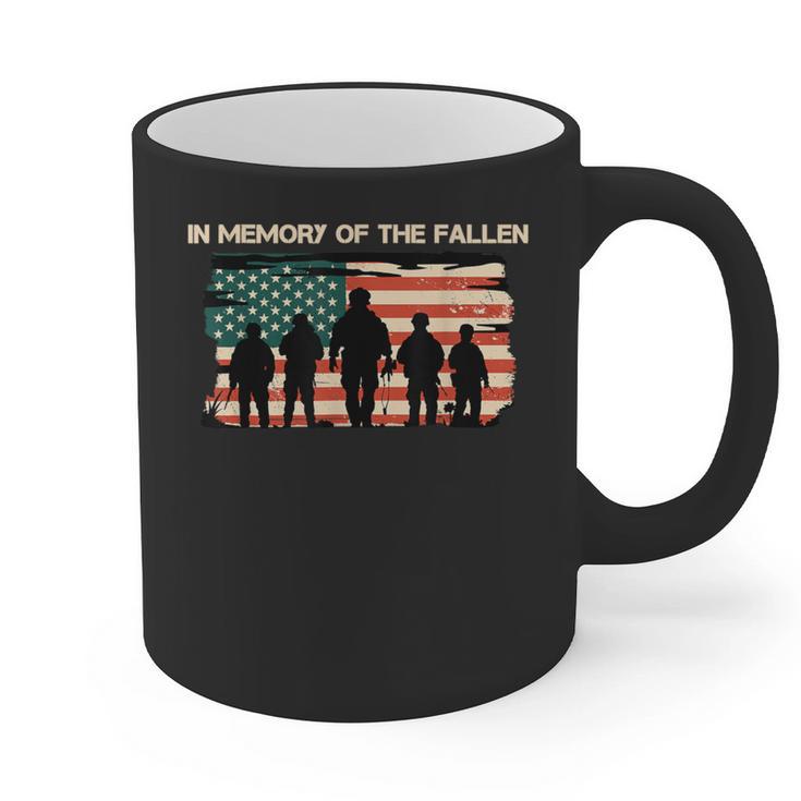 In Memory Of The Fallen American Flag USA Veterans Day Graphic Print Coffee Mug