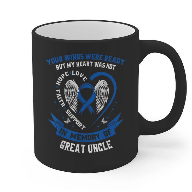 In Memory Of Great Uncle Colon Cancer Awareness Memorial Graphic Print Coffee Mug In Memory Of Great Uncle Colon Cancer Awareness Memorial Graphic Print Coffee Mug
