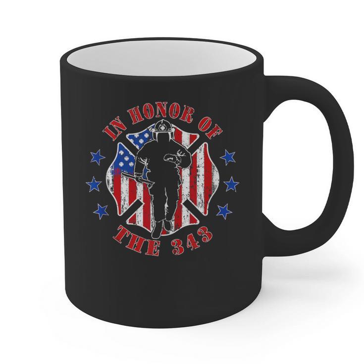 In Memory And Honor We Will Never Forget 343 Firefighter Graphic Print Coffee Mug