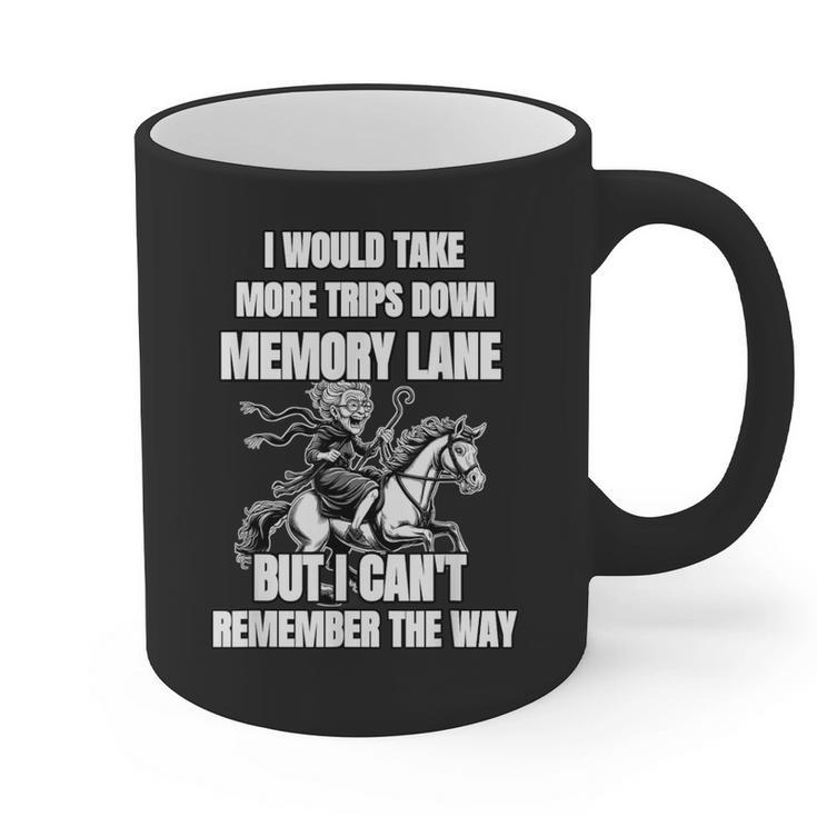 Memory Lane Trips Can't Remember Way Forgetful Grandma Horse Graphic Print Coffee Mug