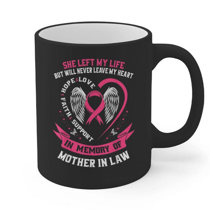 In Memory Of My Loving Mother In Law Breast Cancer Memorial Graphic Print Coffee Mug In Memory Of My Loving Mother In Law Breast Cancer Memorial Graphic Print Coffee Mug