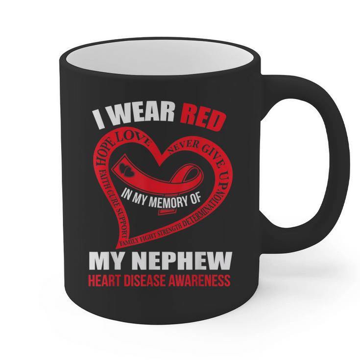 In My Memory Of My Nephew HEART DISEASE AWARENESS Graphic Print Coffee Mug