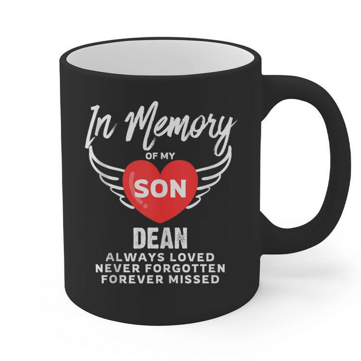 In Memory Of Son Dean Customized Personalized Memorial Graphic Print Coffee Mug