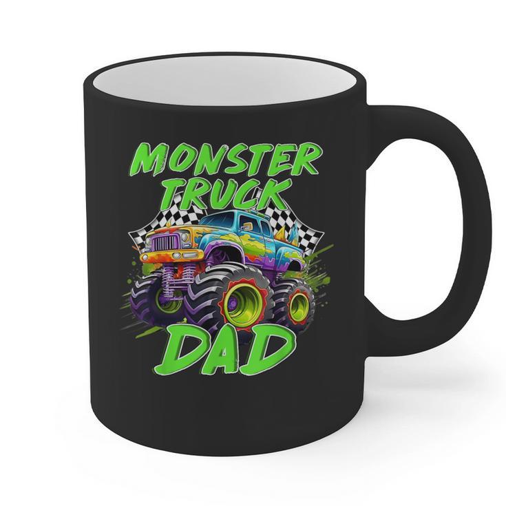 Monster Truck Dad Family Matching Birthday Party Fathers Day Graphic Print Coffee Mug