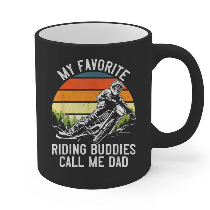Motorcycle Dad Dirt Bike Shirt Motocross Riding Buddies Graphic Print Coffee Mug