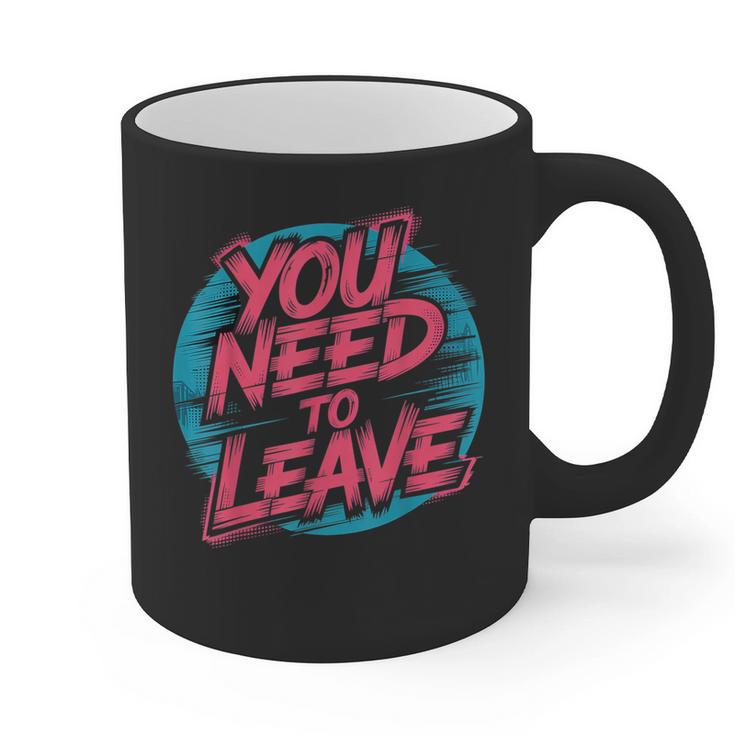 You Need To Leave Introvert Mood Space Graphic Print Coffee Mug