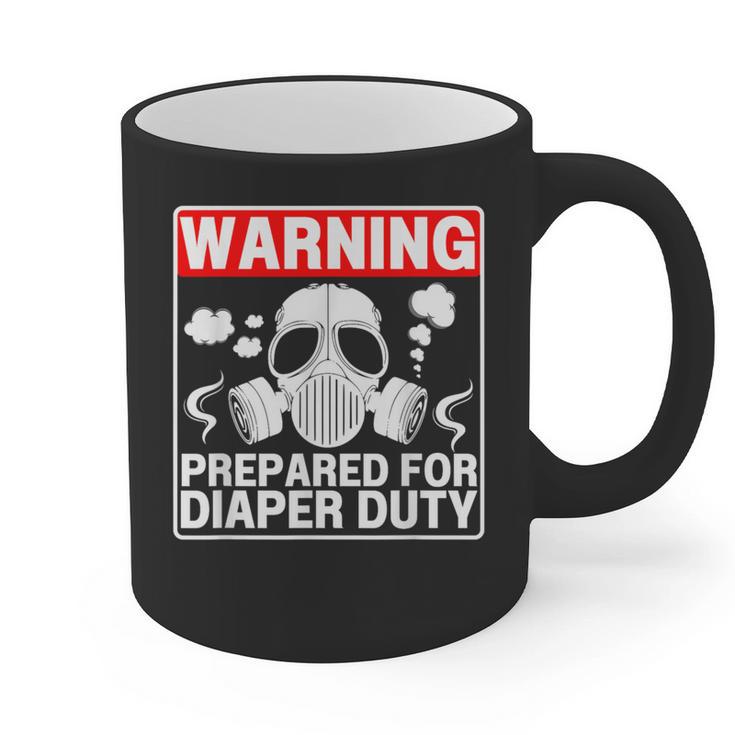 New Dad Prepared For Diaper Duty Daddy Diaper Duty Graphic Print Coffee Mug