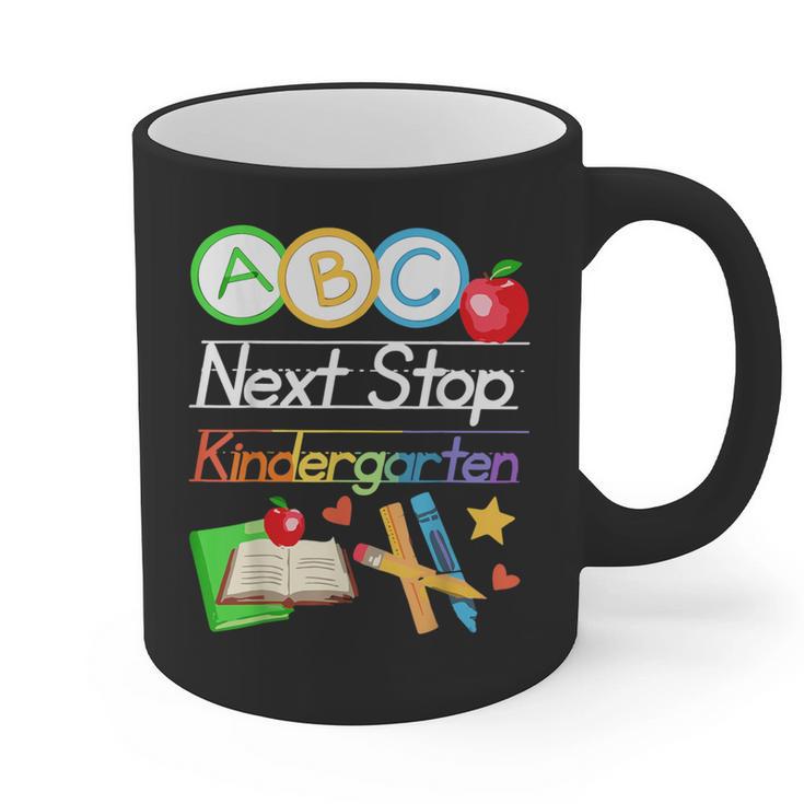 Next Stop Kindergarten Preschool Graduation 2025 Boy Girl Graphic Print Coffee Mug
