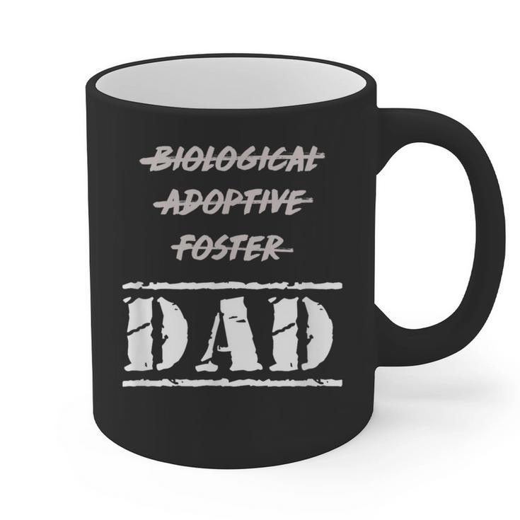 Not Biological Adoptive Foster But Dad T-Shirt For Fathers Graphic Print Coffee Mug