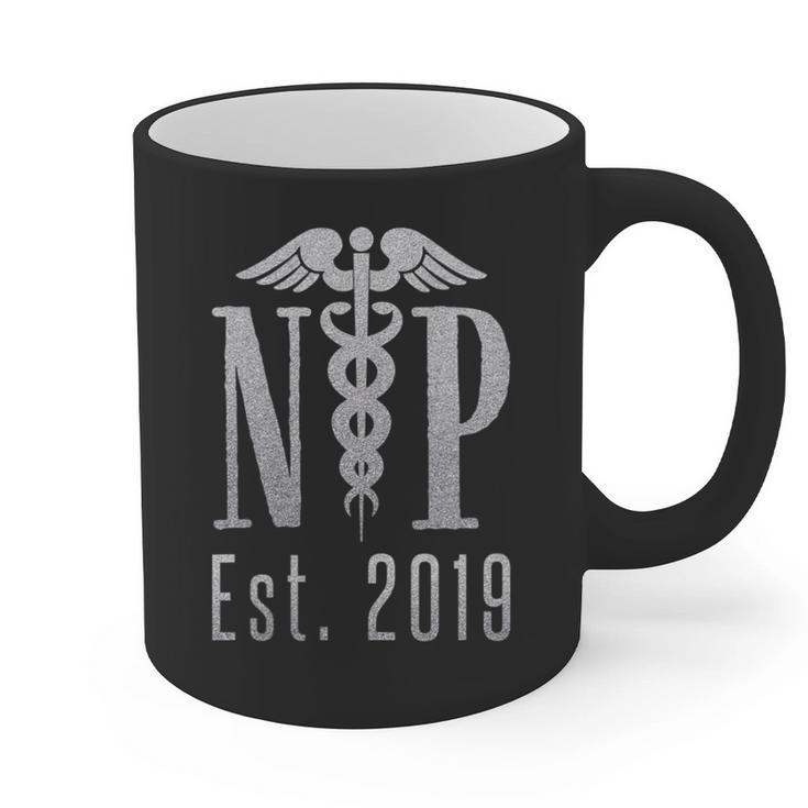 Nurse Practitioner Graduation Caduceus NP Degree 2019 Graphic Print Coffee Mug