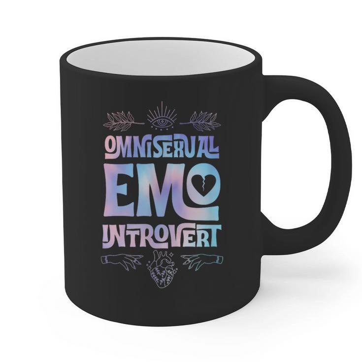 Omnisexual Emo Introvert Pride Trendy Mystic Teen Goth Style Graphic Print Coffee Mug