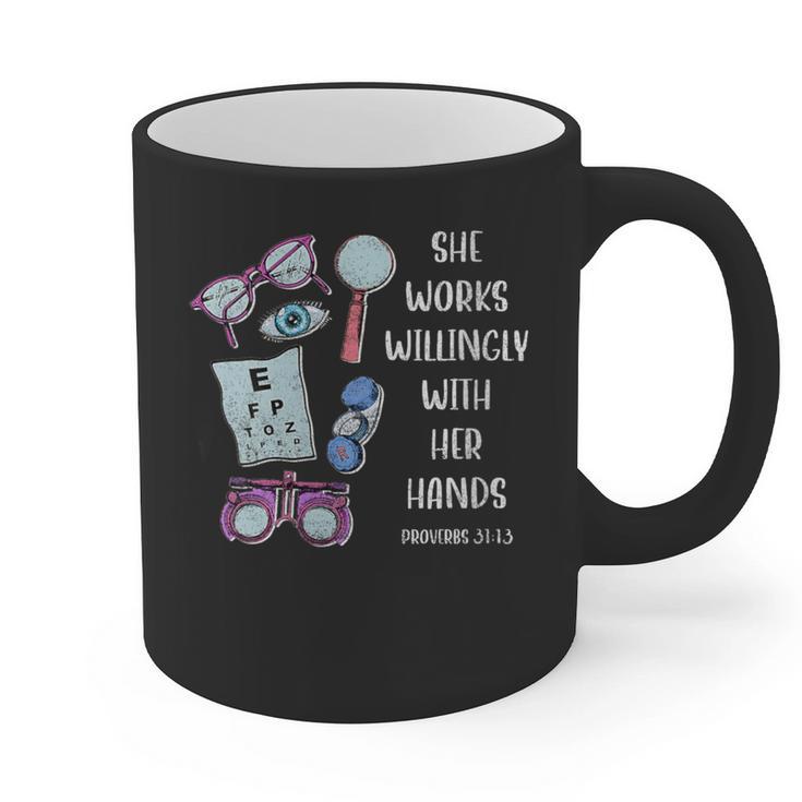 Optometry T Ophthalmology Eye Doctor Tee Optician Graduation Graphic Print Coffee Mug