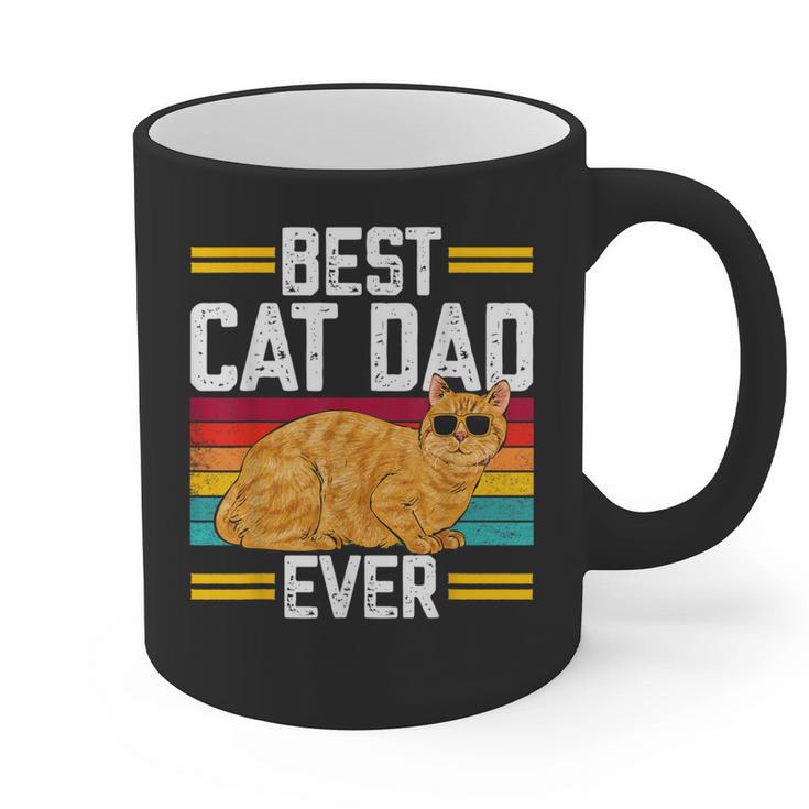 Orange Cat Best Cat Dad Ever Orange Tabby Cat Graphic Print Coffee Mug