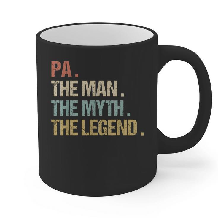 Pa The Man Myth Legend Shirt Father Dad Graphic Print Coffee Mug