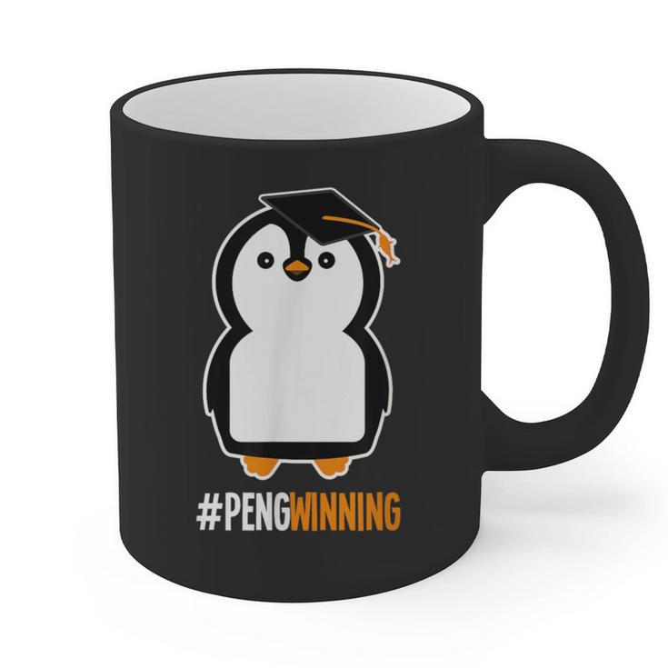 Penguin Graduation For Grads Hashtag Pengwinning Graphic Print Coffee Mug