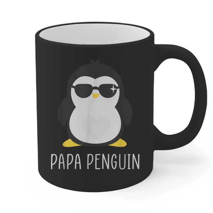 Penguin Papa Father's & Cute Dad Graphic Print Coffee Mug