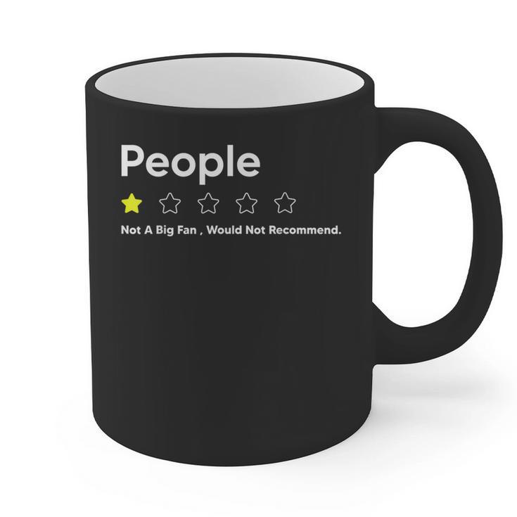 People One Star Not A Big FanWould Not Recommend Introverts Graphic Print Coffee Mug