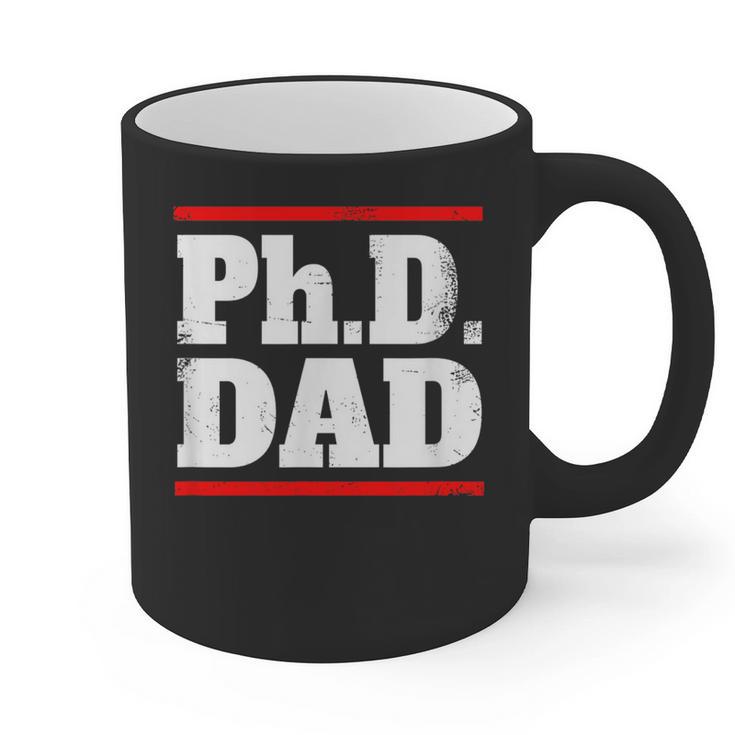 PHD DAD Shirt Doctorate Graduation Fathers Day Graphic Print Coffee Mug