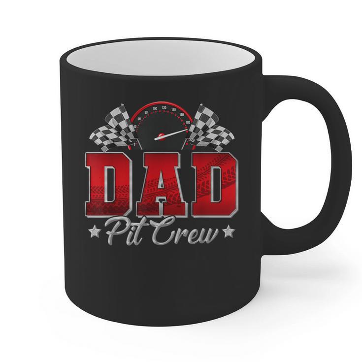 Pit Crew Race Car Racing Dad Family Birthday Party Graphic Print Coffee Mug