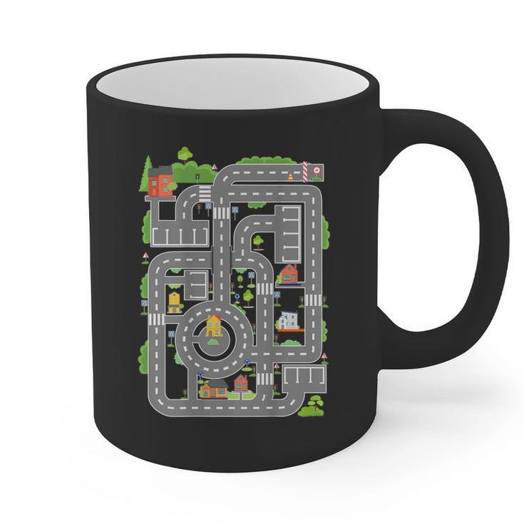 Play Cars On Dad's Back Shirt Kids And Fathers Play Graphic Print Coffee Mug