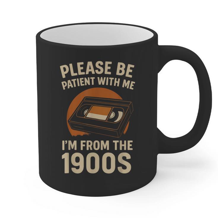 Please Be Patient I'm From The 1900s – Vintage Tape Graphic Print Coffee Mug