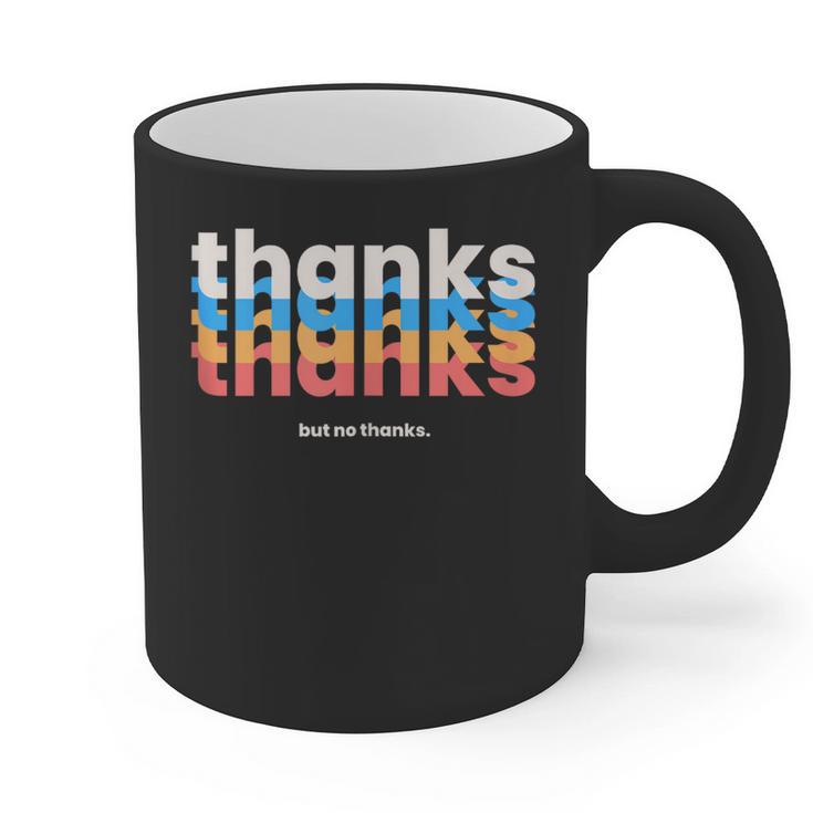 Polite Introvert Thanks But No Thanks Retro Graphic Graphic Print Coffee Mug