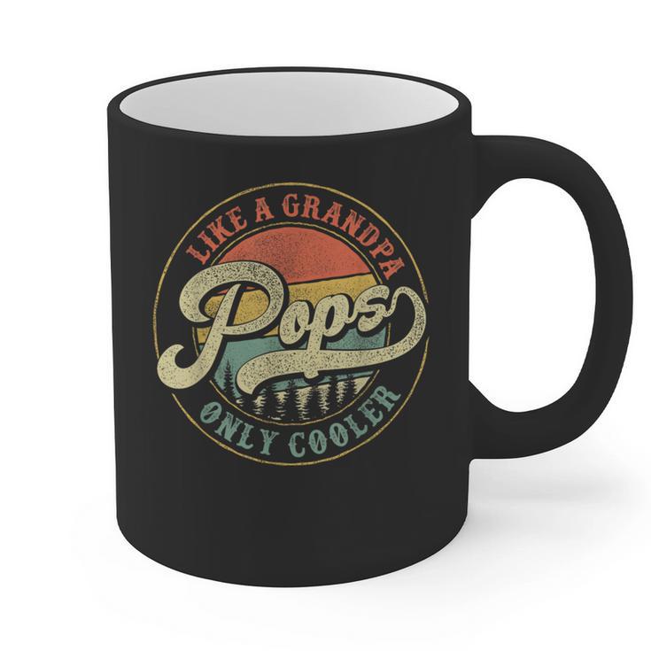 Pops Like a Grandpa Only Cooler Vintage Retro Pops Dad Graphic Print Coffee Mug Pops Like a Grandpa Only Cooler Vintage Retro Pops Dad Graphic Print Coffee Mug