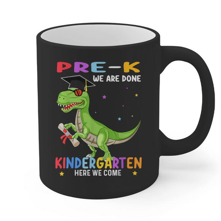 Pre k Graduation We Are Done Class 2023 Pre-k Dinosaur Boys Graphic Print Coffee Mug