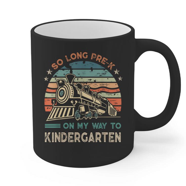 Pre-k Graduation To Kindergarten Retro Vintage Train Kids Graphic Print Coffee Mug