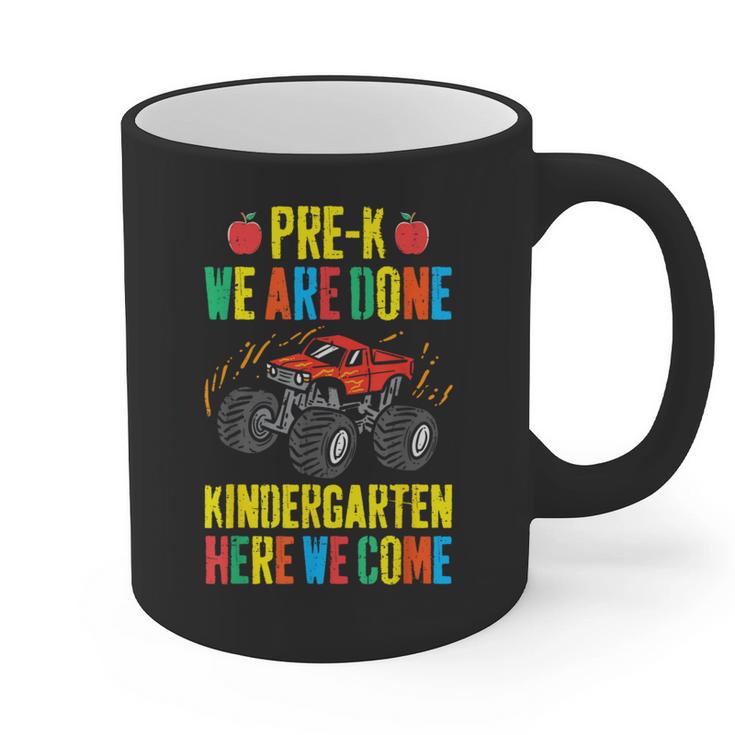 Pre-K Graduation Monster Truck Kindergarten Here We Come Graphic Print Coffee Mug