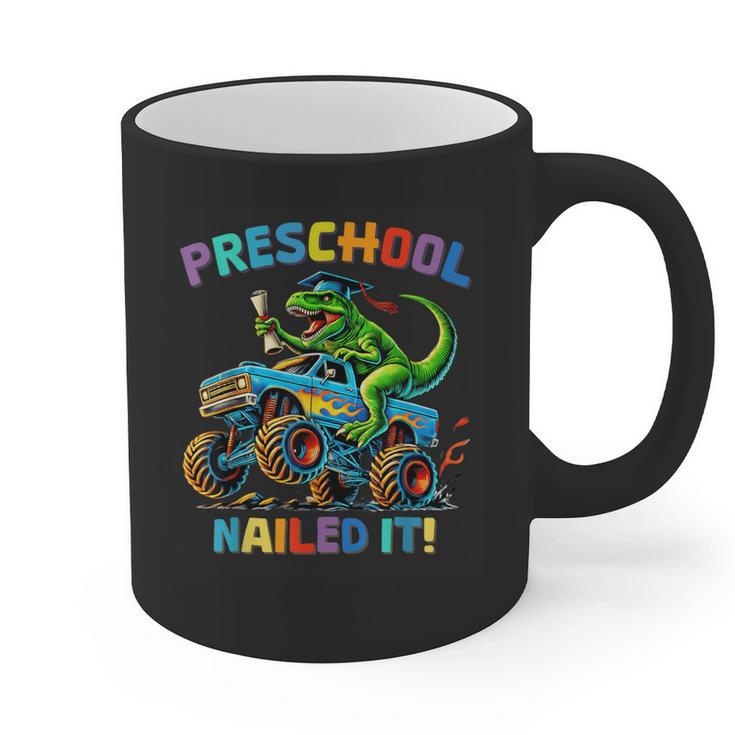 Preschool Graduation Monster Truck Dinosaur Boys Dino Tee Graphic Print Coffee Mug
