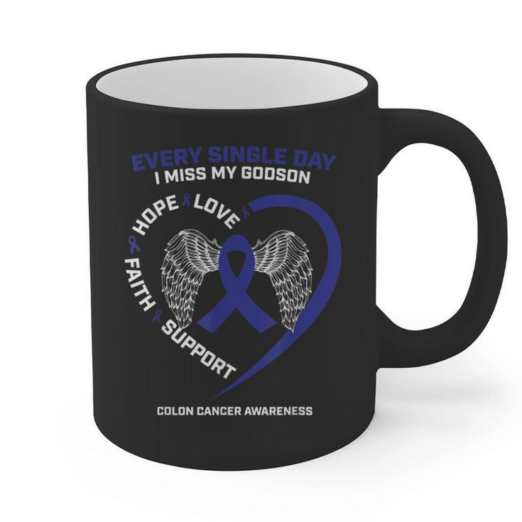Products Faith Hope Love In Memory Of Godson Colon Cancer Graphic Print Coffee Mug Products Faith Hope Love In Memory Of Godson Colon Cancer Graphic Print Coffee Mug