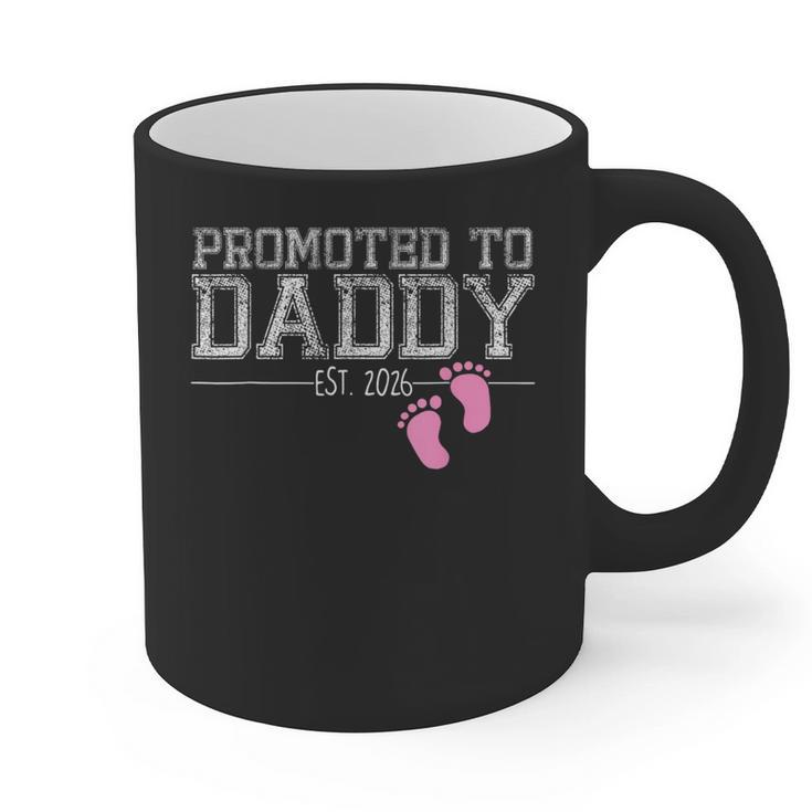Promoted To Daddy Est 2026 Shirt New Daddy New Dad Graphic Print Coffee Mug