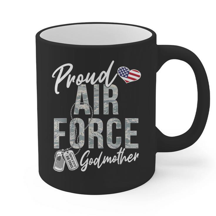 Proud Air Force Godmother US Air Force Graduation Godmother Graphic Print Coffee Mug