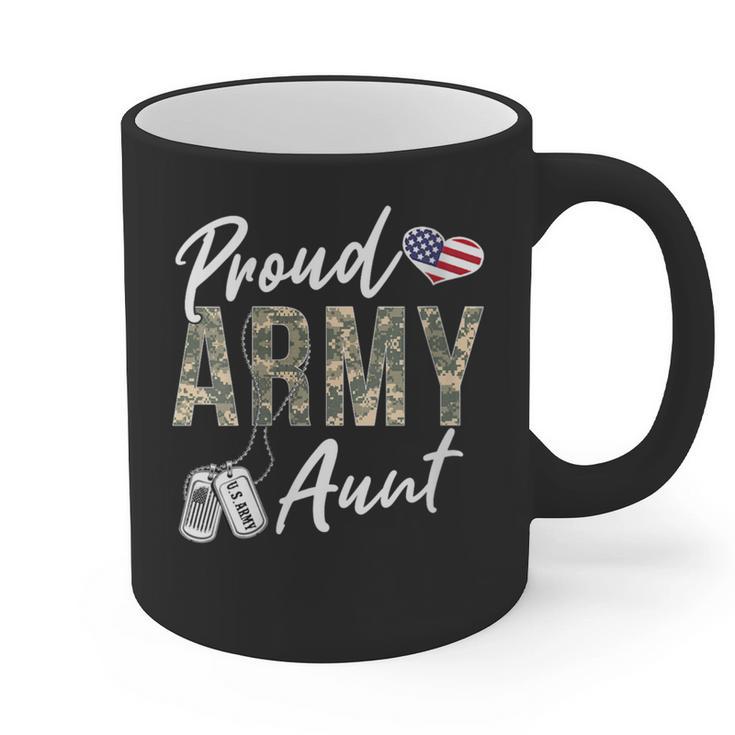 Proud Army Aunt Army Graduation Aunt US Army Aunt Graphic Print Coffee Mug