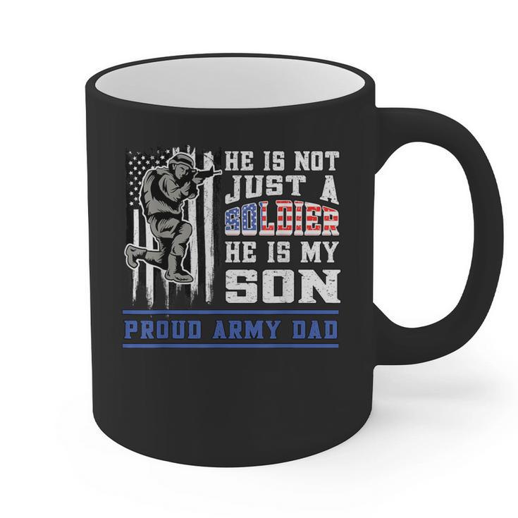 Proud Army Dad Soldier Son Patriotic Veterens Graphic Print Coffee Mug