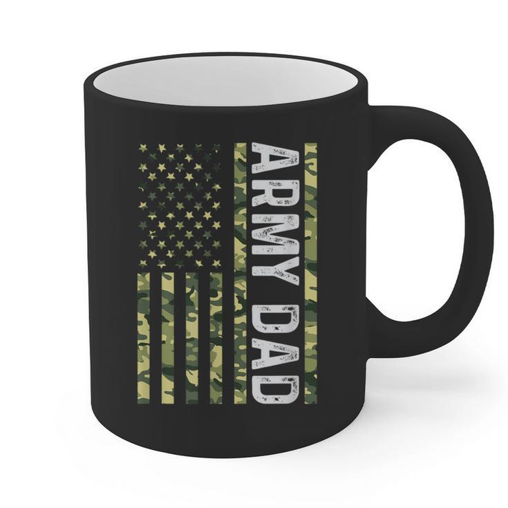 Proud Army Dad United States USA Flag For Father's Day Graphic Print Coffee Mug
