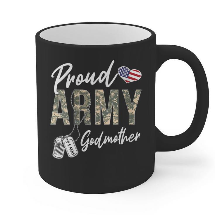 Proud Army Godmother Army Graduation Godmother US Army Graphic Print Coffee Mug