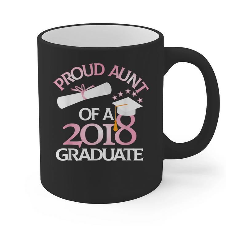 Proud Aunt Of a 2018 Graduate Auntie Graduation Graphic Print Coffee Mug